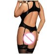 5XL Plus Size Lingerie Sexy Hot Erotic Lingerie For Women Sex Underwear Black Leather Lace Porn