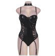 5XL Plus Size Lingerie Sexy Hot Erotic Lingerie For Women Sex Underwear Black Leather Lace Porn