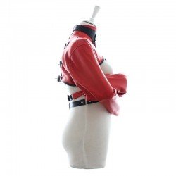 PU Leather Strait jacket BDSM Adult Games Straight Jacket Adjustable Fetish Harness BDSM Body Bondage