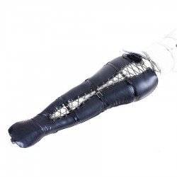 BDSM Leather Leg Binder Mermaid Body Sack  Jacket Bondage Restraint Straitjacket For Woman, Slave Sexy Costumes