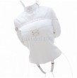 White Asylum Strait Jacket Costume Leather BODY HARNESS Restraint Armbinder