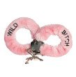 WILD BITCH PINK PLUSH HANDCUFFS