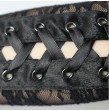 Erotic Women Nylon Elbow Lace-up Gloves Black Gothic Arm Bracers Retro Medieval Bracers Bracelet
