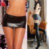 Black Sexy Women's PVC Wet Look Faux Latex Micro Mini Skirt with G-String Party Club Stripper Fetish Sexy Costumes