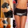 Black Sexy Women's PVC Wet Look Faux Latex Micro Mini Skirt with G-String Party Club Stripper Fetish Sexy Costumes