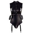 Latex Zipper Wetlook teddies Gothic Faux Leather Bodysuit sleeveless Fetish PVC Teddy Lingerie Eroti