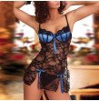 Yomocarajox Erotic Lingerie Plus Size Nightwear Dress Embroidery Lace BabyDolls Lenceria Sexy costum