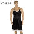 Mens Sissy Crossdress Dress Lingerie Set Satin Exotic Set V-neckline Low Back Fancy Vintage Slip Hot Mens Sissy Crossdress Dress Lingerie Set Satin Exotic Set V-neckline Low Back Fancy Vintage Slip Hot