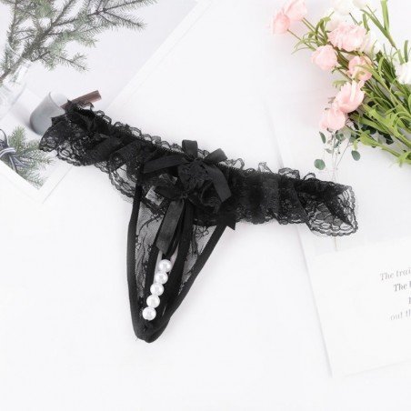 4 Colours Newly Women Lady Girl Erotic Porn Sexy Lace Open Crotch Thong Mesh Pearl Massage Lady Sexy