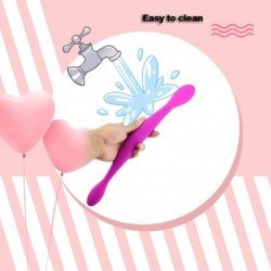Female Waterproof Double Shock Dildo USB Charging Silicone Magic Wand Cheapest sextoys Vagina Anal Vibrator Sextoy for Woman Les