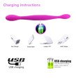 Female Waterproof Double Shock Dildo USB Charging Silicone Magic Wand Vagina Anal Vibrator Sextoy fo Female Waterproof Double Shock Dildo USB Charging Silicone Magic Wand Vagina Anal Vibrator Sextoy fo