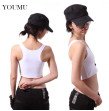Lesbian Bustier Polyester Tomboy Sexy Lingerie Crop Steampunk Corset Vest Tank Top Undershirt Breast