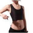 Lesbian Bustier Polyester Tomboy Sexy Lingerie Crop Steampunk Corset Vest Tank Top Undershirt Breast
