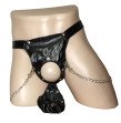 Sexy Jockstraps Men PU Leather Jock Strap Briefs Thong Cock Pouch Open Crotch Chains T-Back Club wear Sexy Jockstraps Men PU Leather Jock Strap Briefs Thong Cock Pouch Open Crotch Chains T-Back Club wear