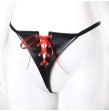 Women Sexy Lingerie Bondage Harness Thong Female Red Bow PU Leather Erotic G-string Lace Women Sexy Lingerie Bondage Harness Thong Female Red Bow PU Leather Erotic G-string Lace