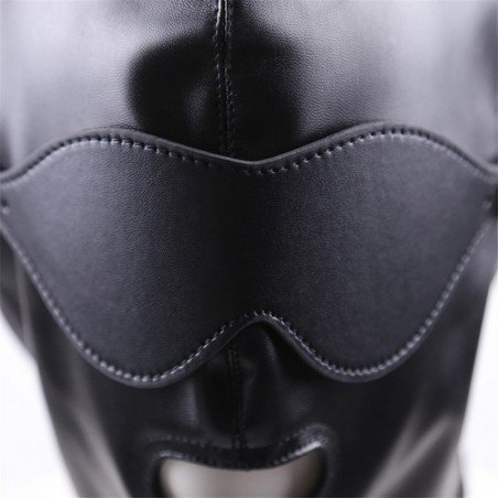 Morease Sexy Bondage PU Leather Hood BDSM Erotic Adult Games Fetish Mouth Mask Sex Toy For Woman Mal