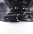 Morease Sexy Bondage PU Leather Hood BDSM Erotic Adult Games Fetish Mouth Mask Sex Toy For Woman Mal
