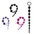 Anal Toy Colour Jelly Anal Beads Sex Orgasm Vagina Plug Play Pull Ring Ball Anal Stimulator But