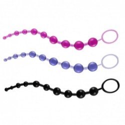 Anal Toy Colour Jelly Anal Beads Sex Orgasm Vagina Plug Play Pull Ring Ball Anal Stimulator Butt Beads for Women