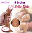 9 Inchs Huge Realistic Dildo Soft Male Artificial Penis Strong Suction Cup Female Masturbation Cock