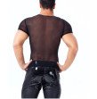 Mens Wetlook Tops Punk Fashion Clothing Faux Leather Mesh Male T-Shirt Night Parties Clubwear Costum Mens Wetlook Tops Punk Fashion Clothing Faux Leather Mesh Male T-Shirt Night Parties Clubwear Costum