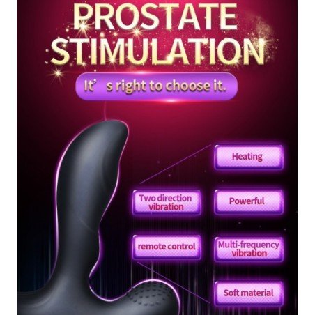 Soft Heating Function Male Prostate G Point Massager Waterproof Vibrator Mulit-Frequency Vibrat