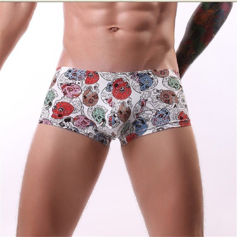 Mens underwear ice silk summer seamless underpants male pants boxer man casual plus size underwear
