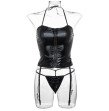 Plus Size Women Sexy Lingerie Leather Porno Sexy Underwear Erotic Bobydoll Langerie Costume Sexe Zip
