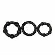 Set of 3 Black Silicone Male Delay Lock Elastic Ring Cock Ring Penis Soft Adult Sex Toy Avoid Premat