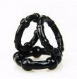 Set of 3 Black Silicone Male Delay Lock Elastic Ring Cock Ring Penis Soft Adult Sex Toy Avoid Premat