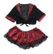 XXXL - 5XL Plus Size  Student Lingerie Sexy Hot Erotic Costumes Schoolgirl Sexy Plaid Uniform