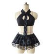 XXXL - 5XL Plus Size  Student Lingerie Sexy Hot Erotic Costumes Schoolgirl Sexy Plaid Uniform