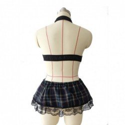XXXL - 5XL Plus Size School girl Student Lingerie Sexy Hot Erotic Costumes Schoolgirl Sexy Plaid Uniform Women