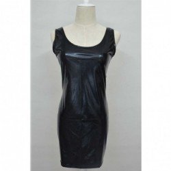 Women Sexy wetlook pu faux leather lingerie dress pvc Latex clubwear Catsuit Erotic fetish hot shiny dress Costumes xxxl 5XL