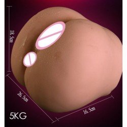 5kg brown ass Sex Products, Real Skin Feeling, Full Silicone Big Ass Butt With Realistic 4D Vagina & Anal, Best Male Masturb