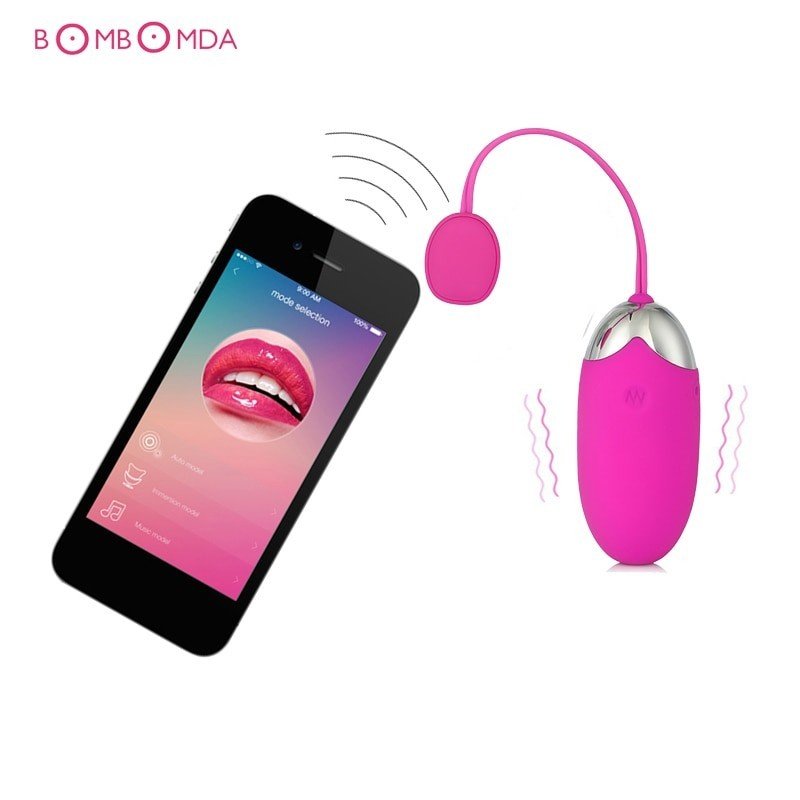 Bluetooth USB Rechargeable Wireless App Remote Control Jump Egg Vibrators Silicone Vibrating Egg Vibr