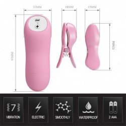 Electric Shock Stimulation NIpple Clip Vibrator Foreplay Masturbation Sex Toy For Women Breast Massager Erotic Better Than S