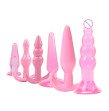 6 Piece Set Soft Silicone Jelly Anal Dildo Butt Plug Prostate Massager Adult Products Anal Plug Beads S