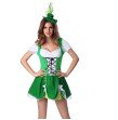 Sexy Costumes Green Sweet beer girl Dress Women Halloween Costume Oktoberfest Beer Maid Costume D