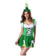 Sexy Costumes Green Sweet beer girl Dress Women Halloween Costume Oktoberfest Beer Maid Costume D