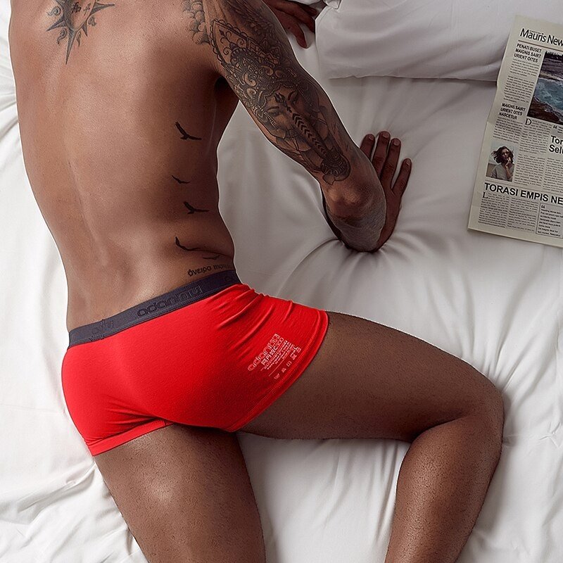 New Soft Sexy Solid Cotton Men Underwear Boxer Breathable Men Underpants Boxers Shorts Cuecas M