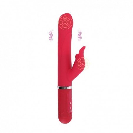 USB Recharge Multi-speed Vibrator 360 Degrees Rotating Silicone Scalable Beaded Magic Wan