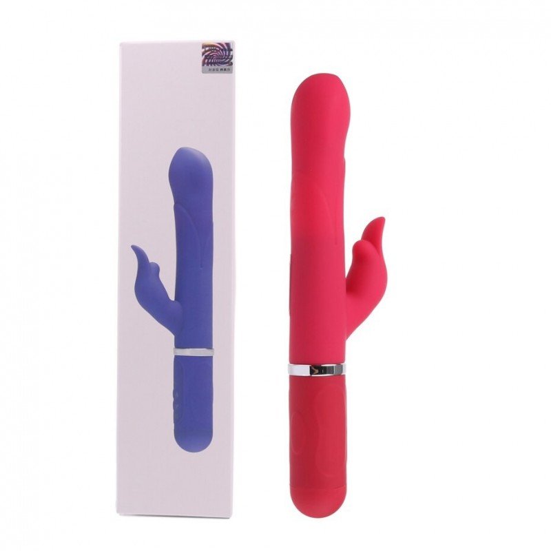 USB Recharge Multi-speed Vibrator 360 Degrees Rotating Silicone Scalable Beaded Magic Wan