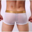 Transparent sexy underwear men penis pouch gauze boxers shorts