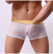 Transparent sexy underwear men penis pouch gauze boxers shorts