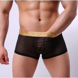 Transparent sexy underwear men sexy gauze boxers shorts PINK BLACK or BLUE