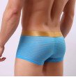 Transparent sexy underwear men sexy gauze boxers shorts PINK BLACK or BLUE