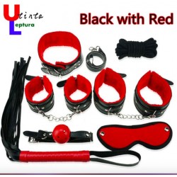 Sexy couples bondage kit whip handcuffs ankle cuffs
