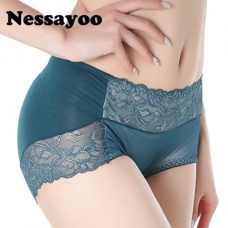 Plus sizeWomen underwear briefs full lace sexy womens Panties full transparent lace seamless string plus siz