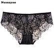 Women Hollow Briefs Plus Size Girls Low Waist Underwear Womens Lace Cotton Femme Sexy Cotton Underp